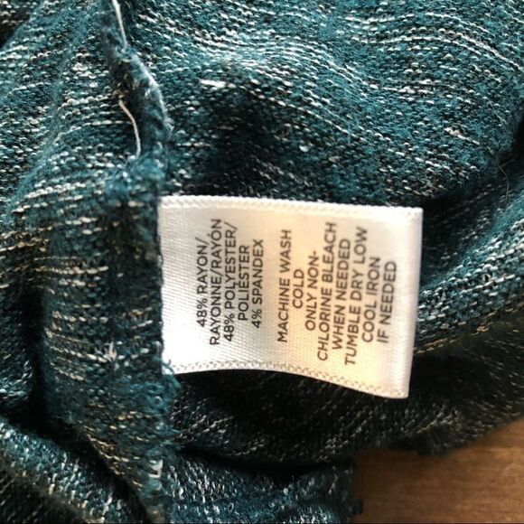 Lou & Grey S Teal Burnout Tank Relaxed Drop Waist Sleeveless Comfort Dress - Picture 9 of 9